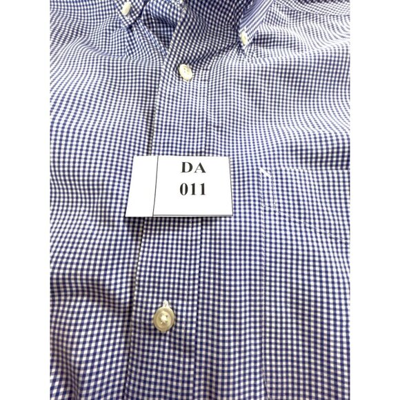 Tommy Hilfiger Mens Shirt Button Down Blue Checked Size 16/33 - Picture 6 of 6